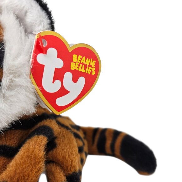 Ty Beanie Bellies Collection Clawdia the Tiger 2022 Stuffed Animal Plush Toy - Picture 2 of 6